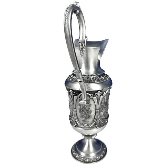 WMF Zinn Pewter Ewer Pitcher Carl Spitzweg Artist Germany 11.5" Very Rare-Mint! - Picture 6 of 11